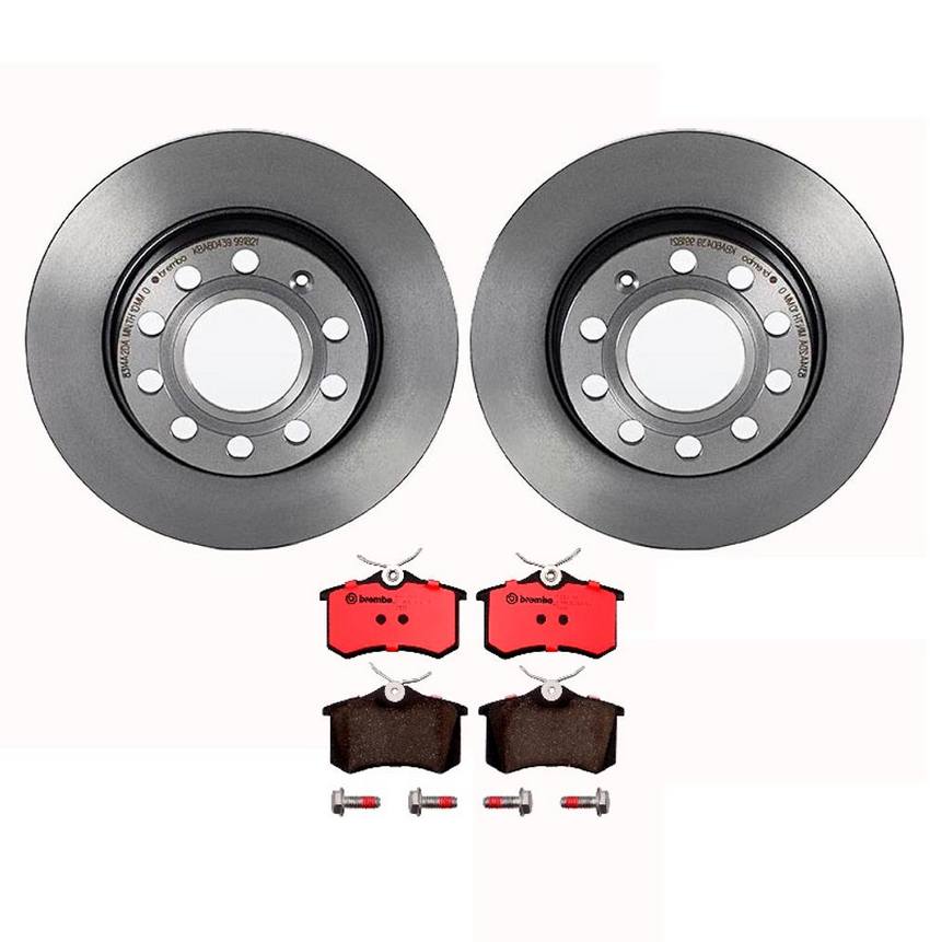 Audi Brembo Brake Kit - Pads and Rotors Rear (255mm) (Ceramic) 8E0698451L - Brembo 1540980KIT